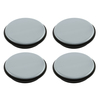 Prime-Line 2-3/8 in. Gray/Black Plastic Round Reusable Furniture Sliders 4 Pack MP75073